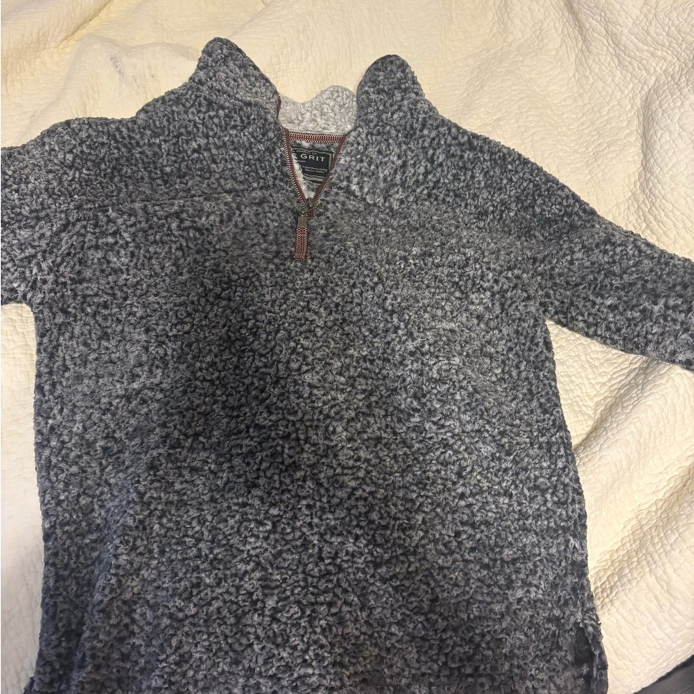 True Grit Charcoal Sherpa Fleece